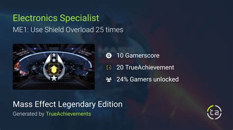 Electronics Specialist achievement in Mass Effect Legendary Edition.